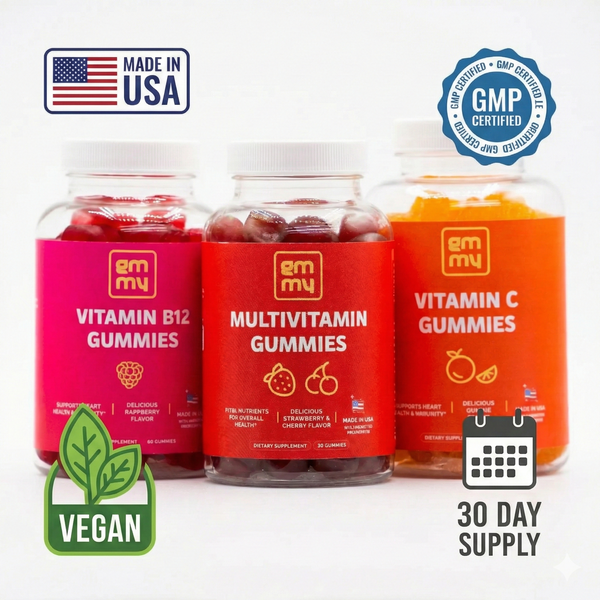 Triple Boost Bundle — Daily Wellness Gummies (Multivitamin + B12 + Vitamin C)