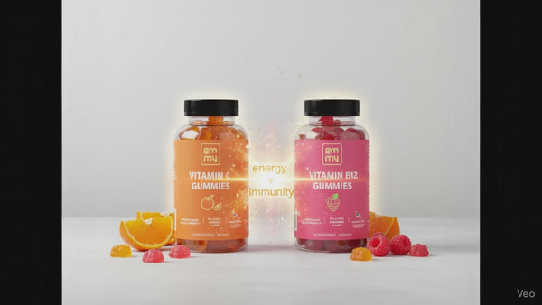 Vitamin bottles on light background